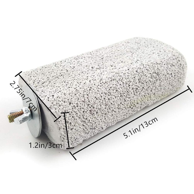 Litewoo Lava Shaped Pumice Ledge Birds Rats Chinchillas Toys, Artificial Teeth Beak Grinding Stone for Bird, Parrots, Hamsters, Totoro and Rabbits, Easy Installation, Random Color ï¼ˆ5.1"x 2.75"x 1.2"ï¼‰ - Image 2
